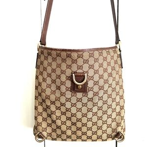 Gucci Abbey Messenger Brown Monogram Shoulder/Crossbody Bag